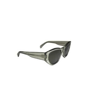 Celine CL40219I 93N Triomphe Transparent Frame Green Lens Cat Eye Sunglasses